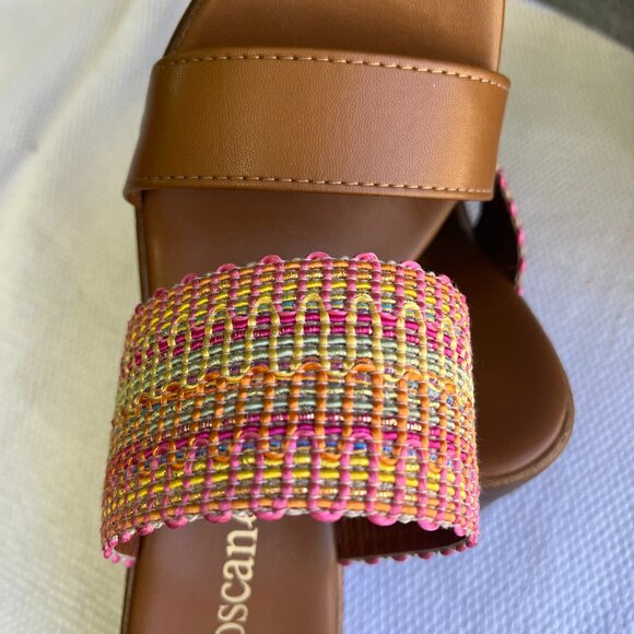 Toscanella Size 7 Slip on Sandal Wedges 3.5" Heel Made in Italy - Picture 4 of 10